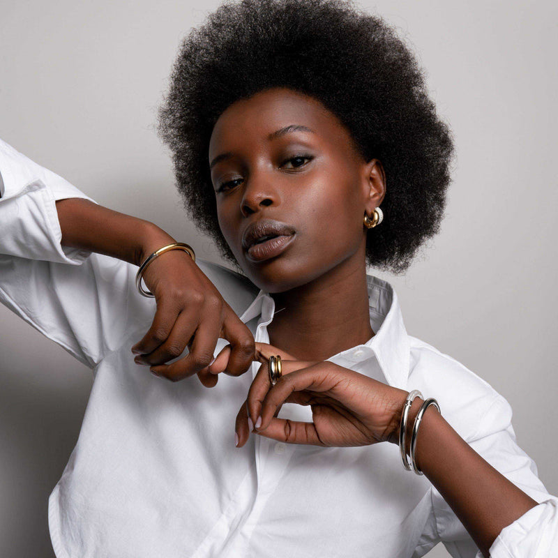 Milano Classic Bangle - Silver - 23010SI