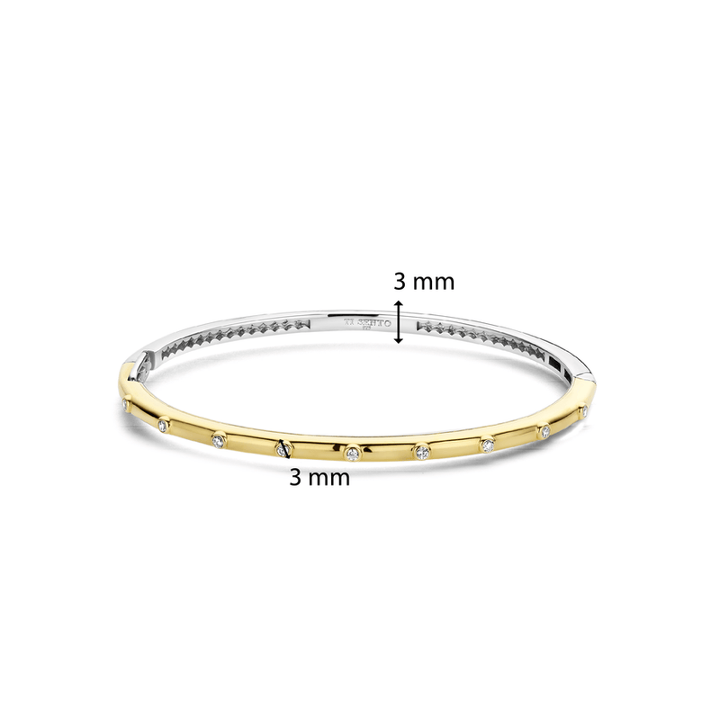 Milano CZ Bangle - Gold - 23031ZY
