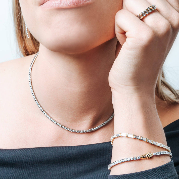 Milano Emerald Cut CZ Bracelet - Gold - 23041ZY