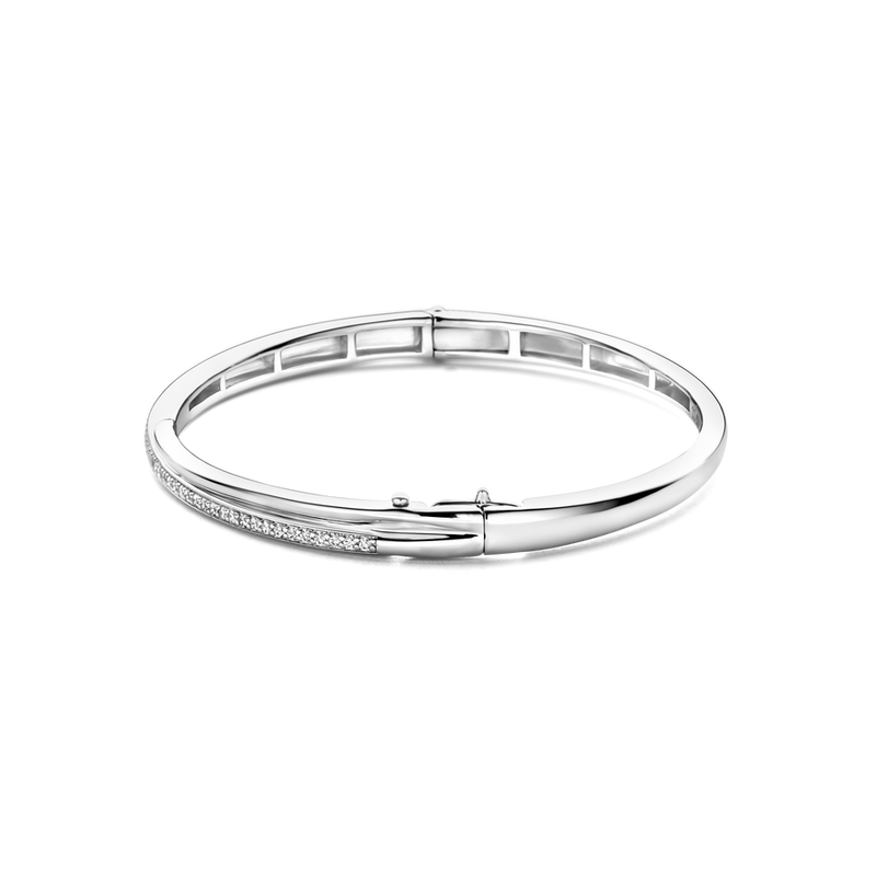 Milano Intertwined Bands Bangle - Silver - 23045ZI