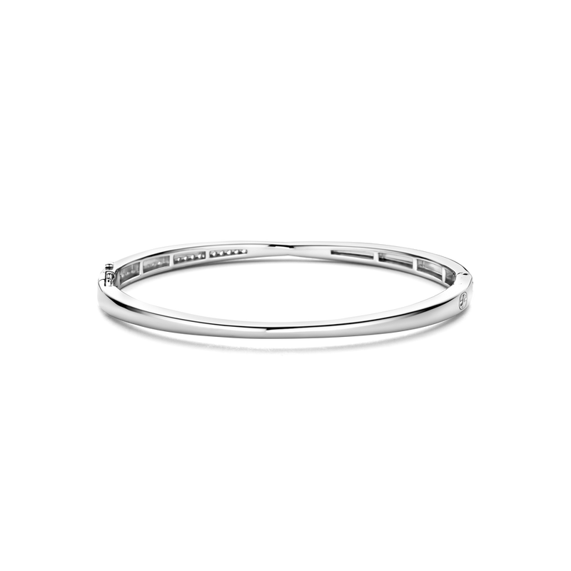 Milano Intertwined Bands Bangle - Silver - 23045ZI