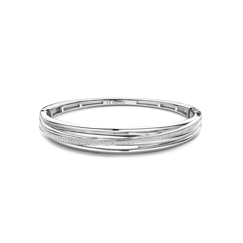 Milano CZ Bangle - Silver - 23046ZI