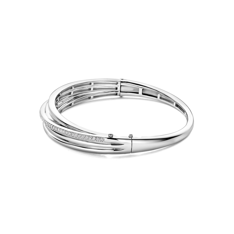 Milano CZ Bangle - Silver - 23046ZI