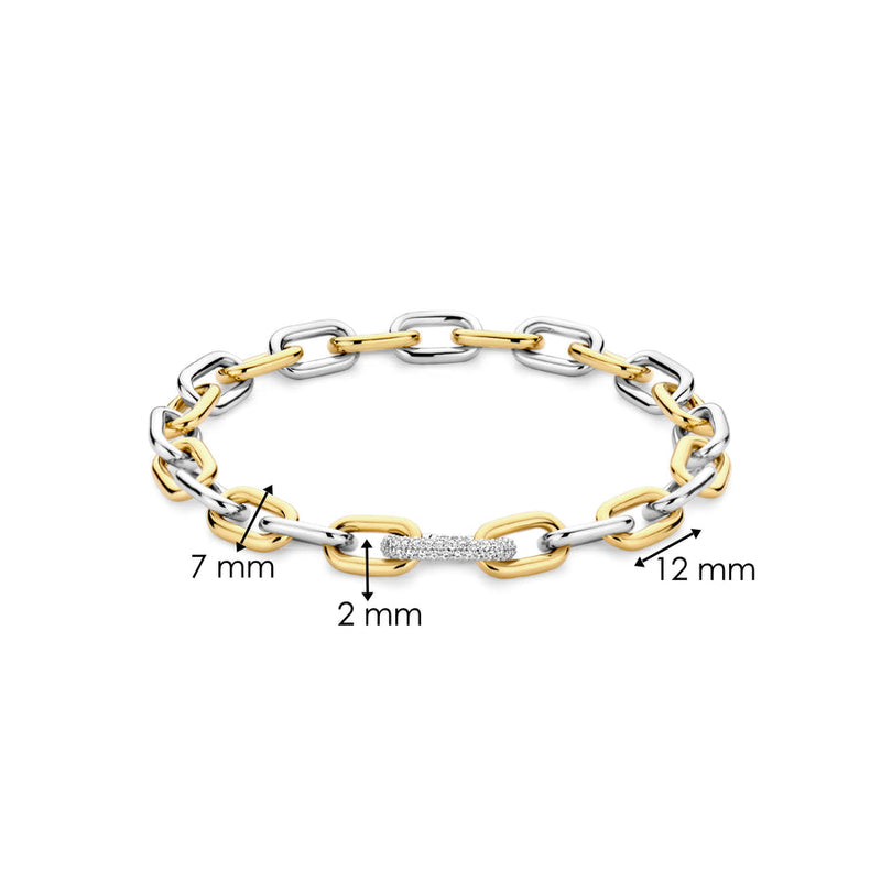 Milano Chain Link Bracelet - Gold/Silver - 23052ZY