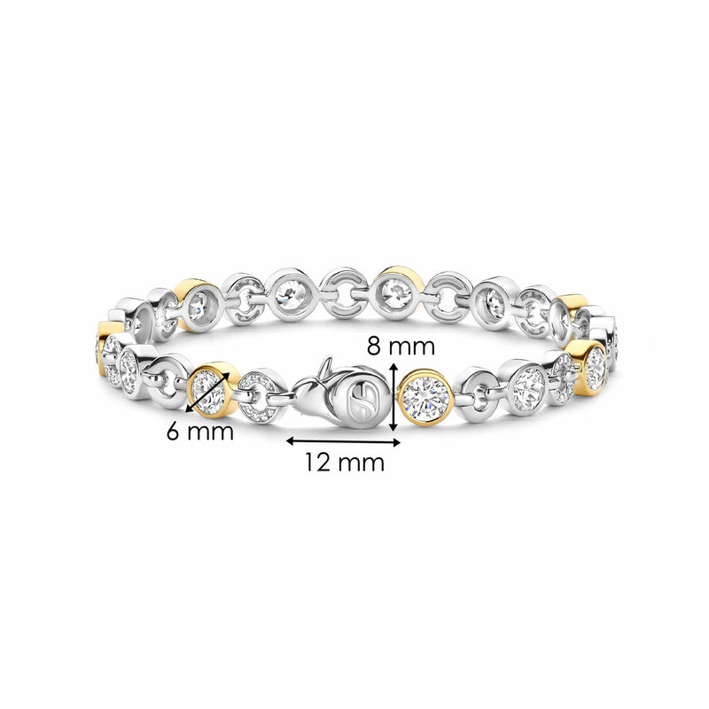 Milano CZ Bracelet - Gold/Silver - 23054ZY