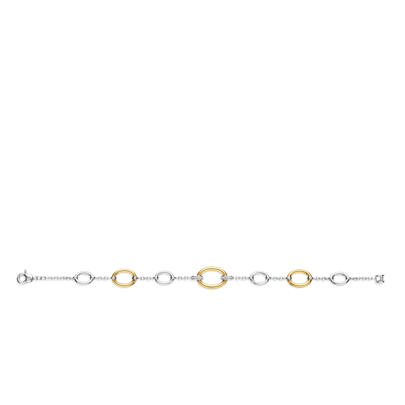 Milano Interconnected Links Chain Bracelet - Silver/Gold - 23073ZY