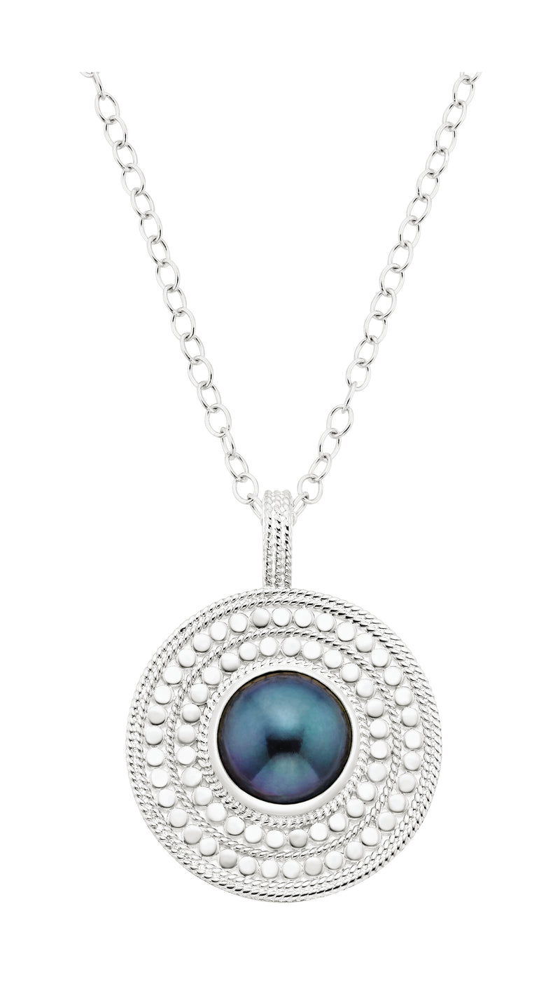 Blue Pearl Pendant - Silver - NK10861SBP