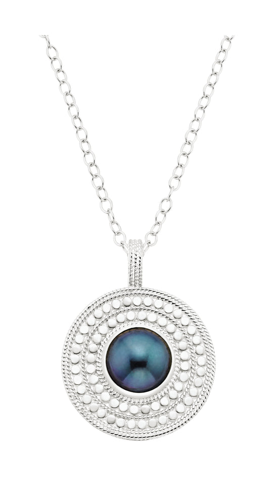 Blue Pearl Pendant - Silver - NK10861SBP