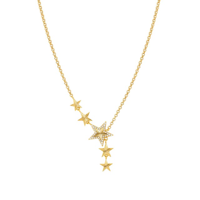 Truejoy Necklace With Etched Stars - Gold - 240103/009