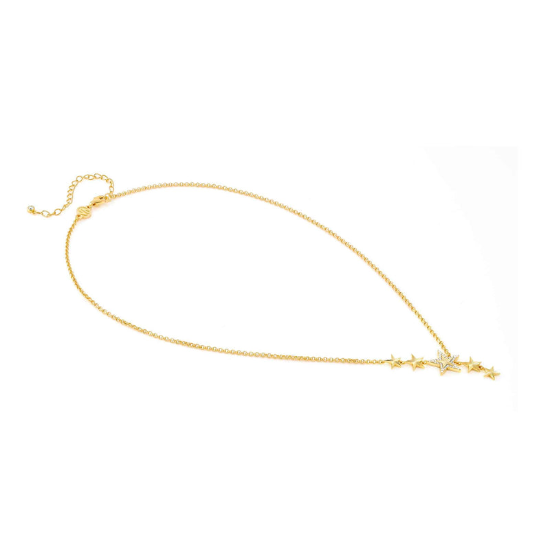 Truejoy Necklace With Etched Stars - Gold - 240103/009