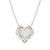 Ray Of Light Large Heart Necklace - Silver - 240203/004