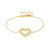 Lovecloud CZ Heart Bracelet - Gold - 240502/008