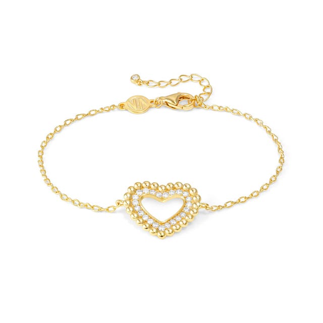 Lovecloud CZ Heart Bracelet - Gold - 240502/008