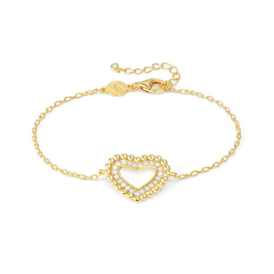 Lovecloud CZ Heart Bracelet - Gold - 240502/008