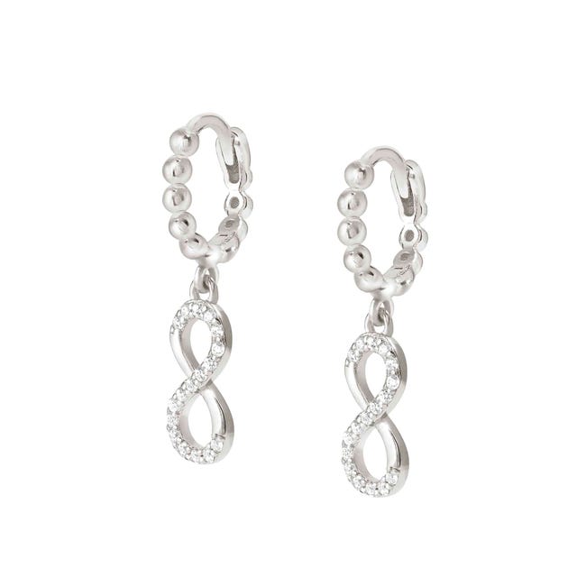 Lovecloud Infinity Drop Earrings - Silver - 240507/006