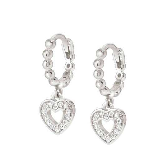 Lovecloud Heart Drop Earrings - Silver - 240507/009
