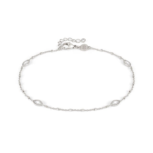 Anklet With Marquise CZ - Silver - 241001/063
