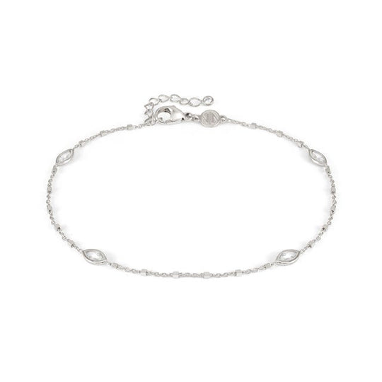 Anklet With Marquise CZ - Silver - 241001/063