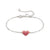 Crysalis CZ Heart Bracelet - Silver/Pink - 241102/004