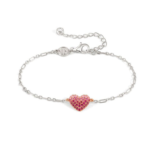 Crysalis CZ Heart Bracelet - Silver/Pink - 241102/004
