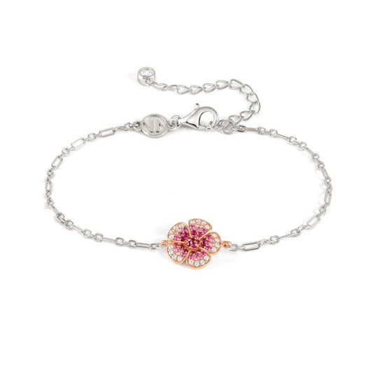 Crysalis CZ Flower Bracelet - Silver/Pink - 241102/010