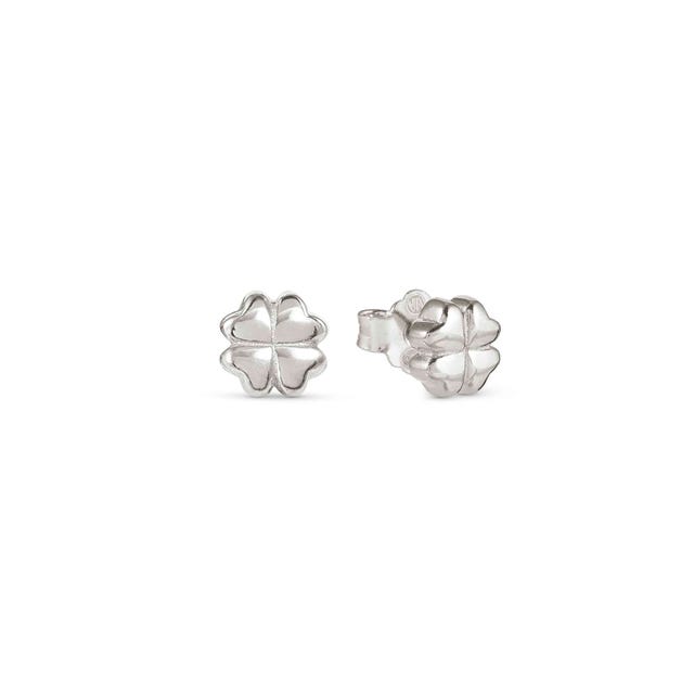Armonica Four Leaf Clover Stud Earrings - Silver - 241307/001
