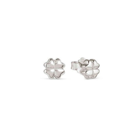 Armonica Four Leaf Clover Stud Earrings - Silver - 241307/001
