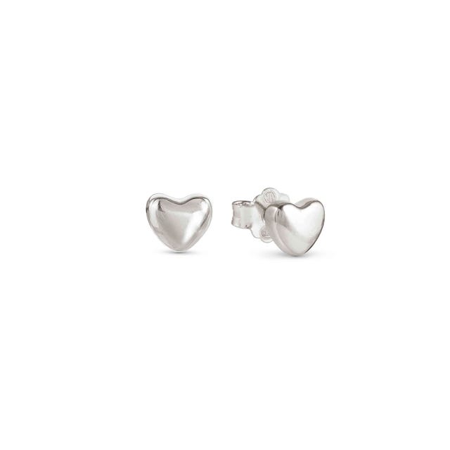 Armonica Heart Stud Earrings - Silver - 241307/004