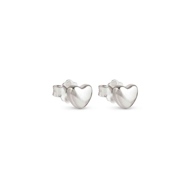 Armonica Heart Stud Earrings - Silver - 241307/004