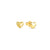 Armonica Heart Stud Earrings - Gold - 241307/006