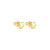 Armonica Heart Stud Earrings - Gold - 241307/006