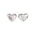 Armonica Big Heart Stud Earrings - Silver - 241308/004