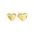 Armonica Big Heart Stud Earrings - Gold - 241308/006