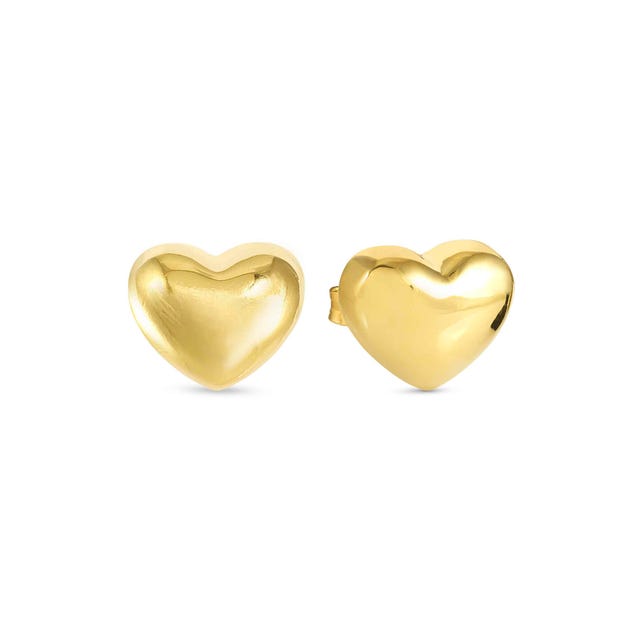 Armonica Big Heart Stud Earrings - Gold - 241308/006