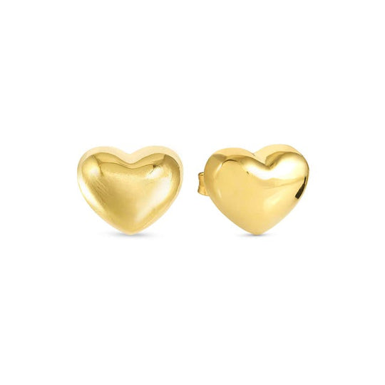 Armonica Big Heart Stud Earrings - Gold - 241308/006