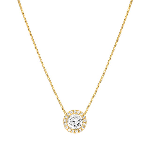 Seidivina Solitaire CZ Necklace - Gold - 241402/012