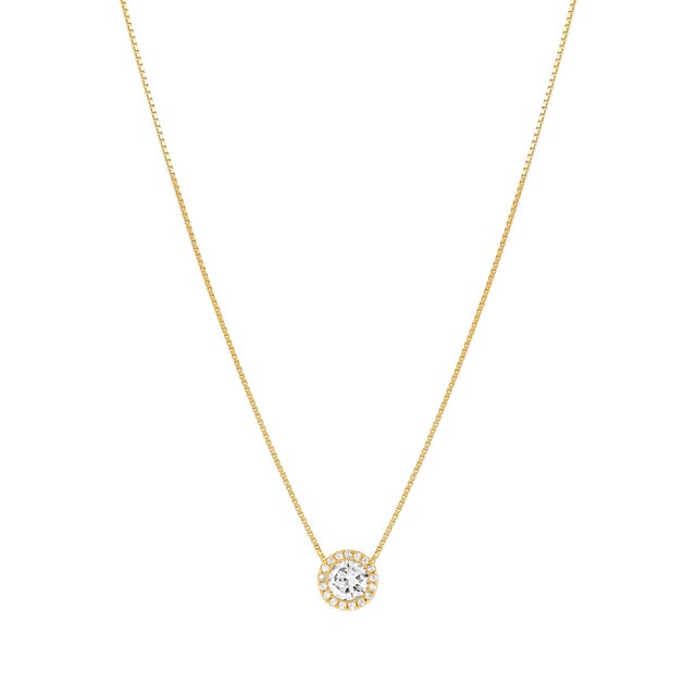 Seidivina Solitaire CZ Necklace - Gold - 241402/012