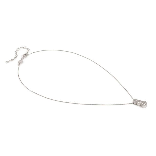 Seidivina CZ Drop Pendant Necklace - Silver - 241403/010