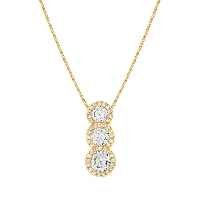 Seidivina CZ Drop pendant Necklace - Gold - 241403/012