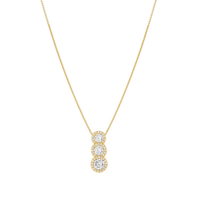 Seidivina CZ Drop pendant Necklace - Gold - 241403/012