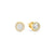 Seidivina Round CZ Stud Earrings - Gold - 241404/012