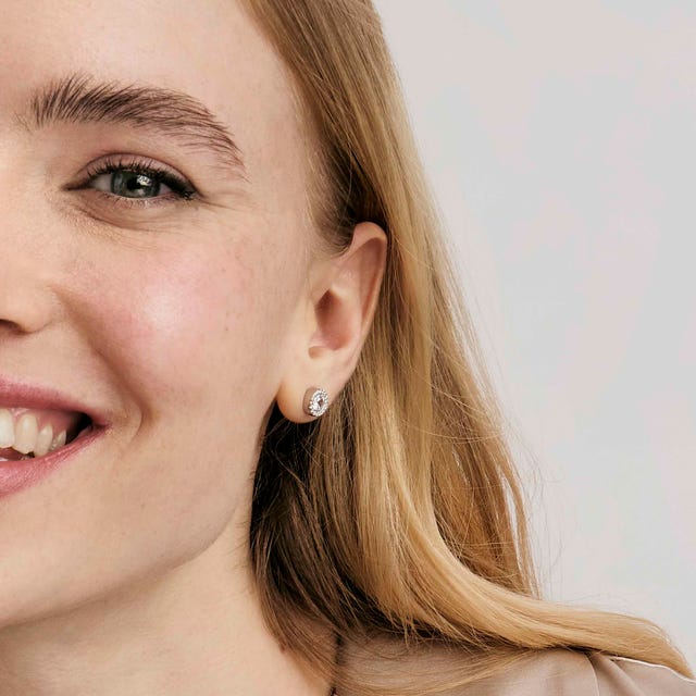 Seidivina Round CZ Stud Earrings - Gold - 241404/012