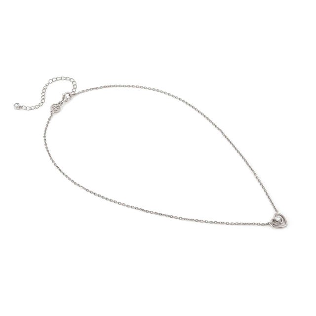 Cosmiclove Heart & CZ Necklace - Silver - 241706/004