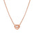 Cosmiclove Heart & CZ Necklace - Rose Gold - 241706/005