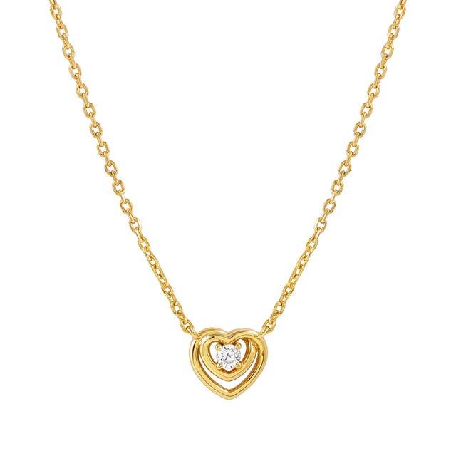 Cosmiclove Heart & CZ Necklace - Gold - 241706/006