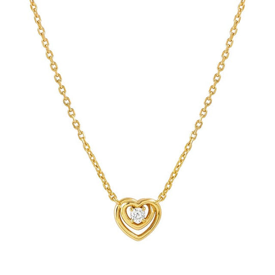 Cosmiclove Heart & CZ Necklace - Gold - 241706/006
