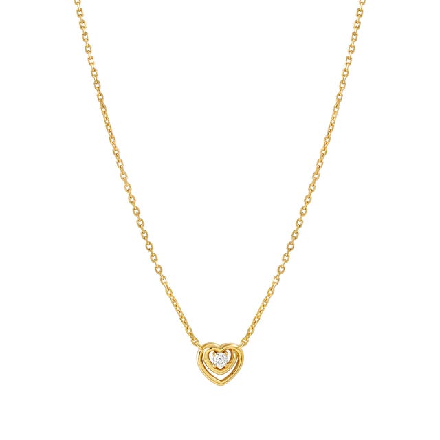 Cosmiclove Heart & CZ Necklace - Gold - 241706/006