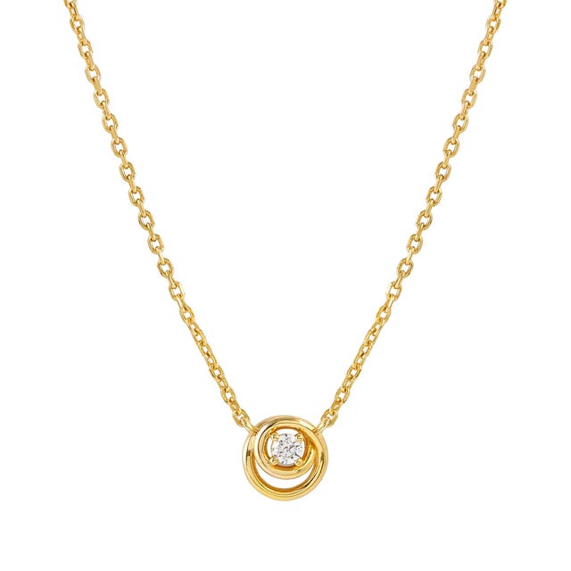 Cosmiclove Round CZ Necklace - Gold - 241706/054