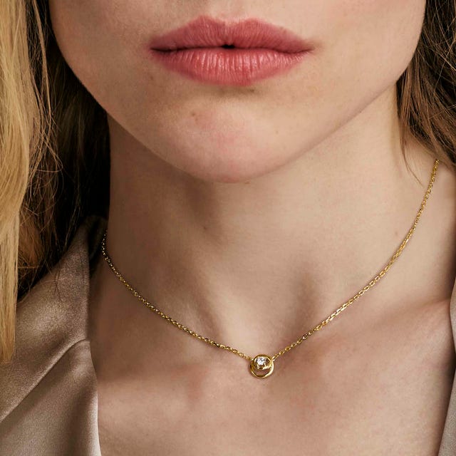 Cosmiclove Round CZ Necklace - Gold - 241706/054