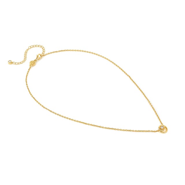 Cosmiclove Round CZ Necklace - Gold - 241706/054